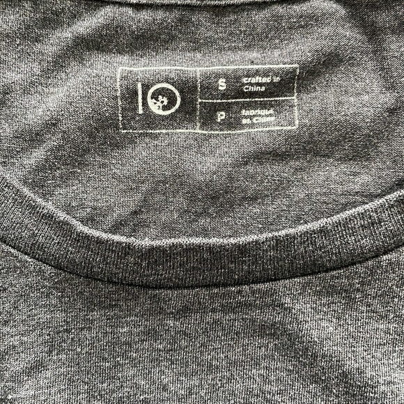 SzS Tentree Charcoal Grey with teal print  Graphic Short Sleeve T Shirt VGUC - Picture 11 of 12